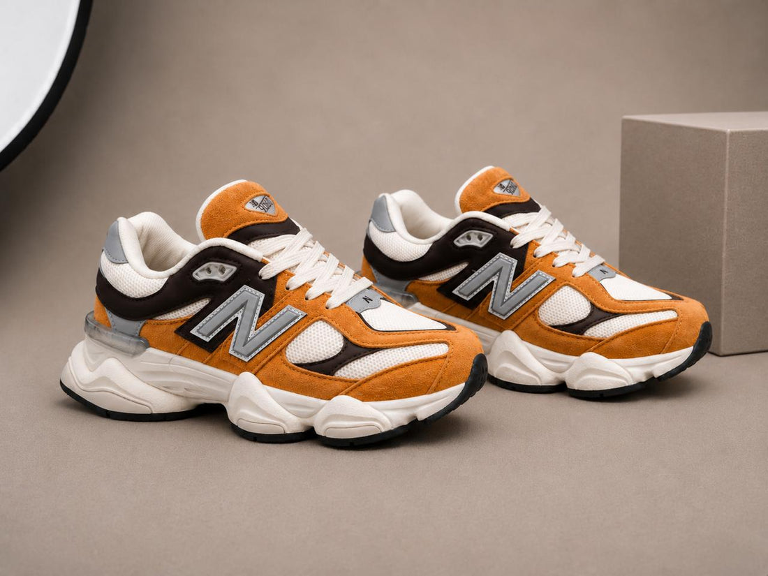 Sneakers Damă Portocaliu Premium, Talpă Groasă, Piele Întoarsă,
