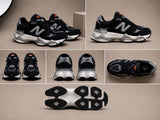 Sneakers unisex Negru-Gri Premium, Talpă Groasă, Piele Întoarsă,