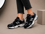 Sneakers unisex Negru-Gri Premium, Talpă Groasă, Piele Întoarsă,