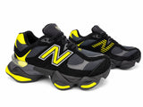 Pantofi Sport Bărbați Negri cu Accente Galbene, Talpă Confort Premium,