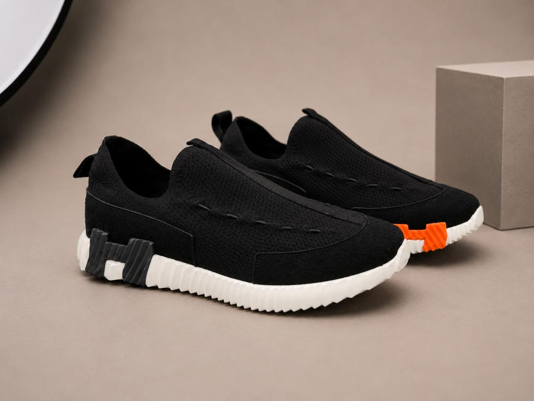 Pantofi Casual Bărbați Slip-On Negri, Confort Premium,