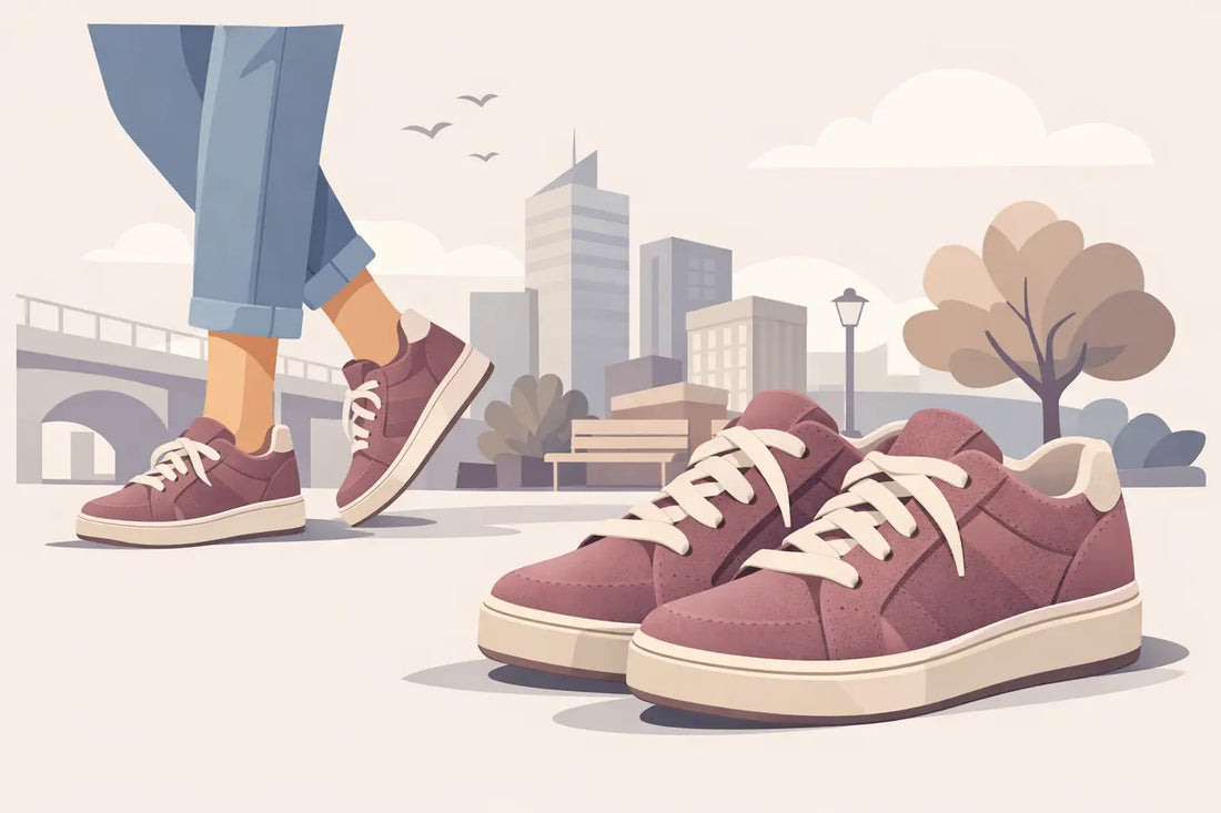 Sneakers damă din piele întoarsă pentru stil urban