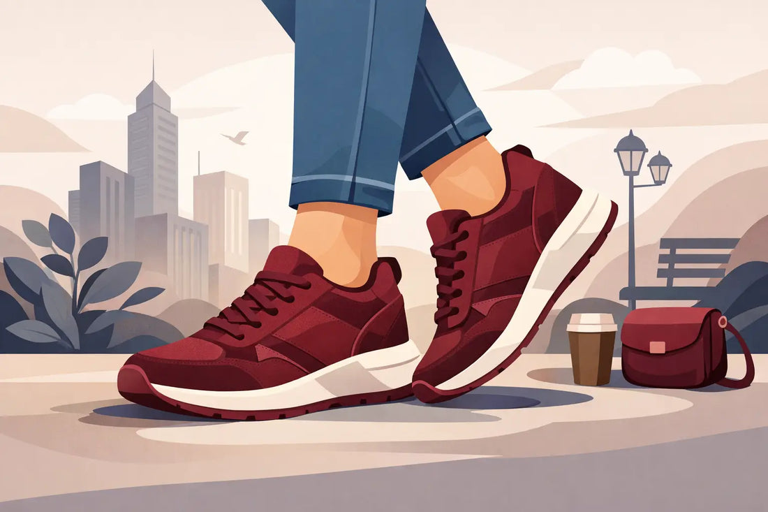 Sneakers bordo damă pentru stil urban zilnic