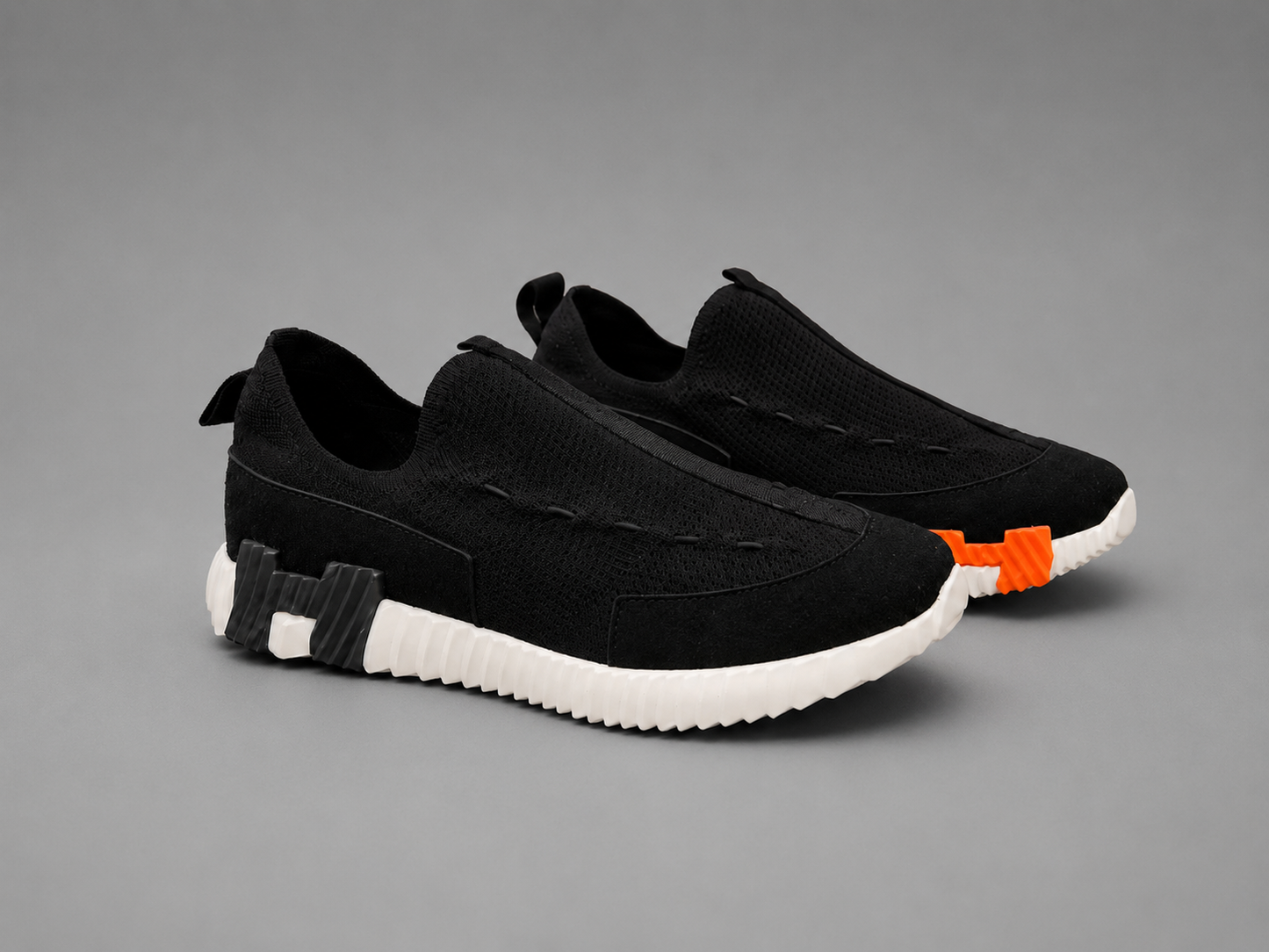 Pantofi Casual Bărbați Slip-On Negri, Confort Premium,