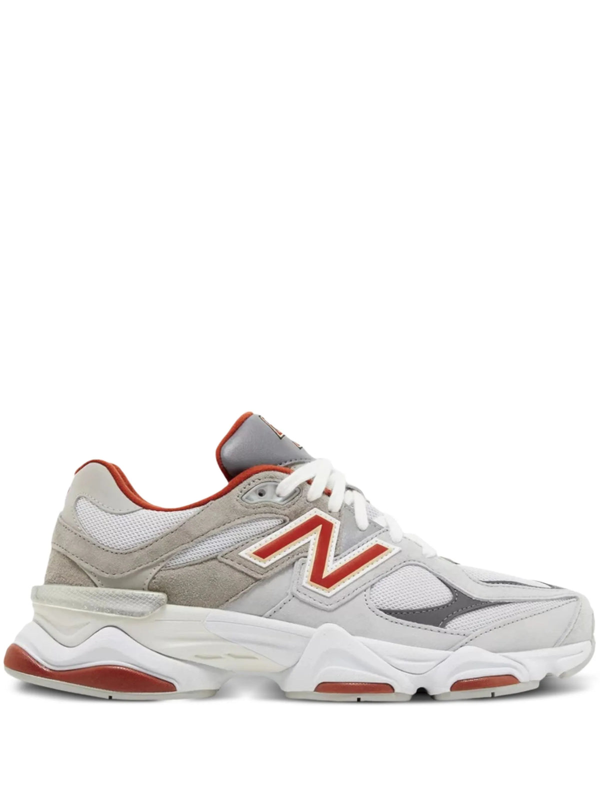 New Balance – Alb cu Gri și Roșu | Bărbați