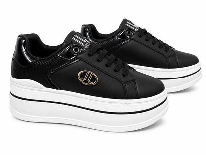 Original Sneakers Damă Negri cu Platformă Înaltă