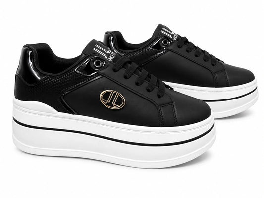 Original Sneakers Damă Negri cu Platformă Înaltă