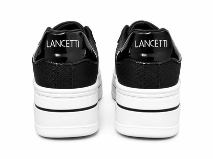 Original Sneakers Damă Negri cu Platformă Înaltă
