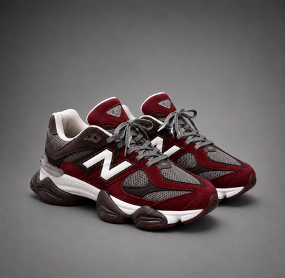 Sneakers Damă Bordo-Gri, Talpă Groasă, Design Urban, Confort Premium