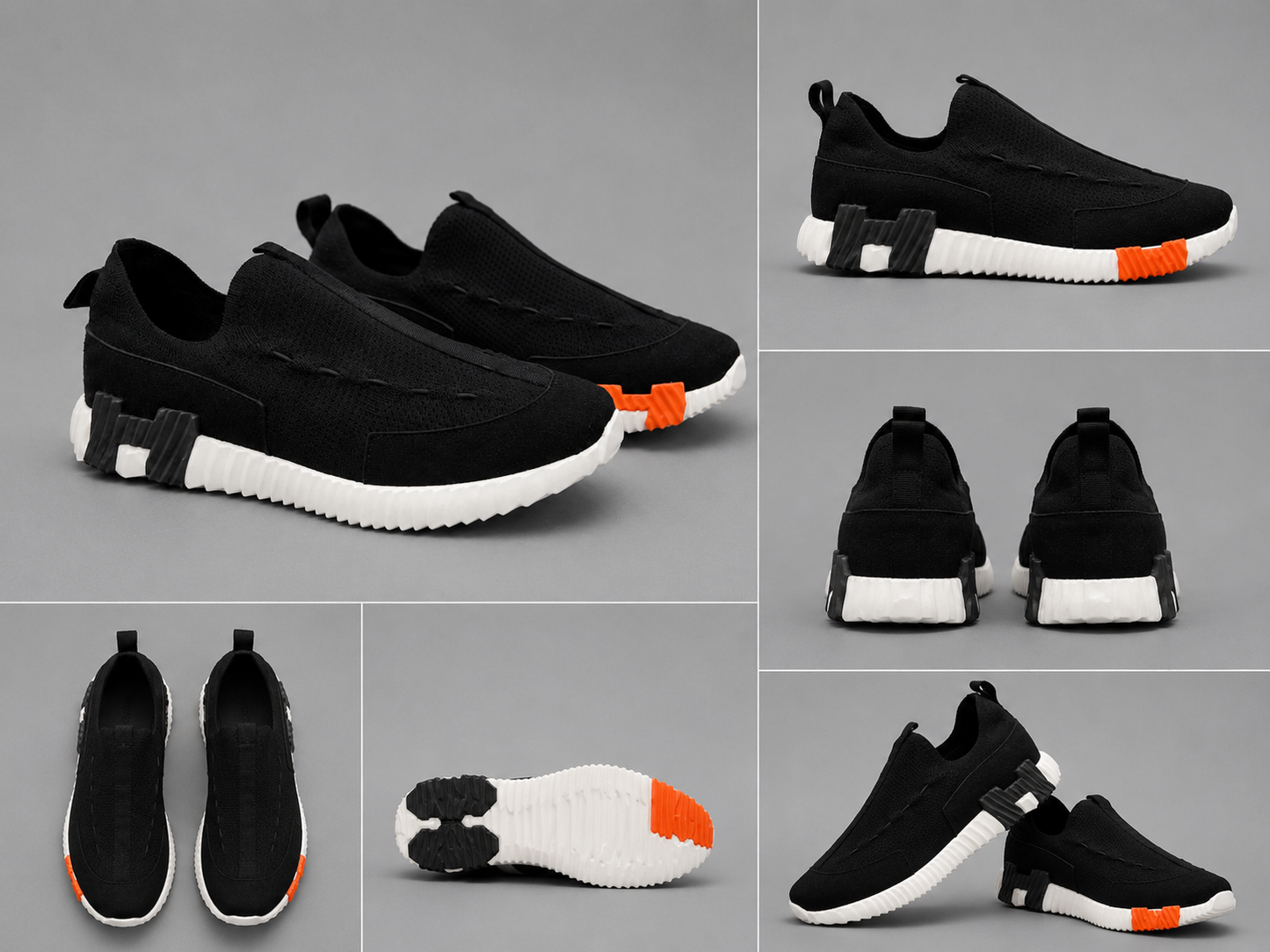 Pantofi Casual Bărbați Slip-On Negri, Confort Premium,