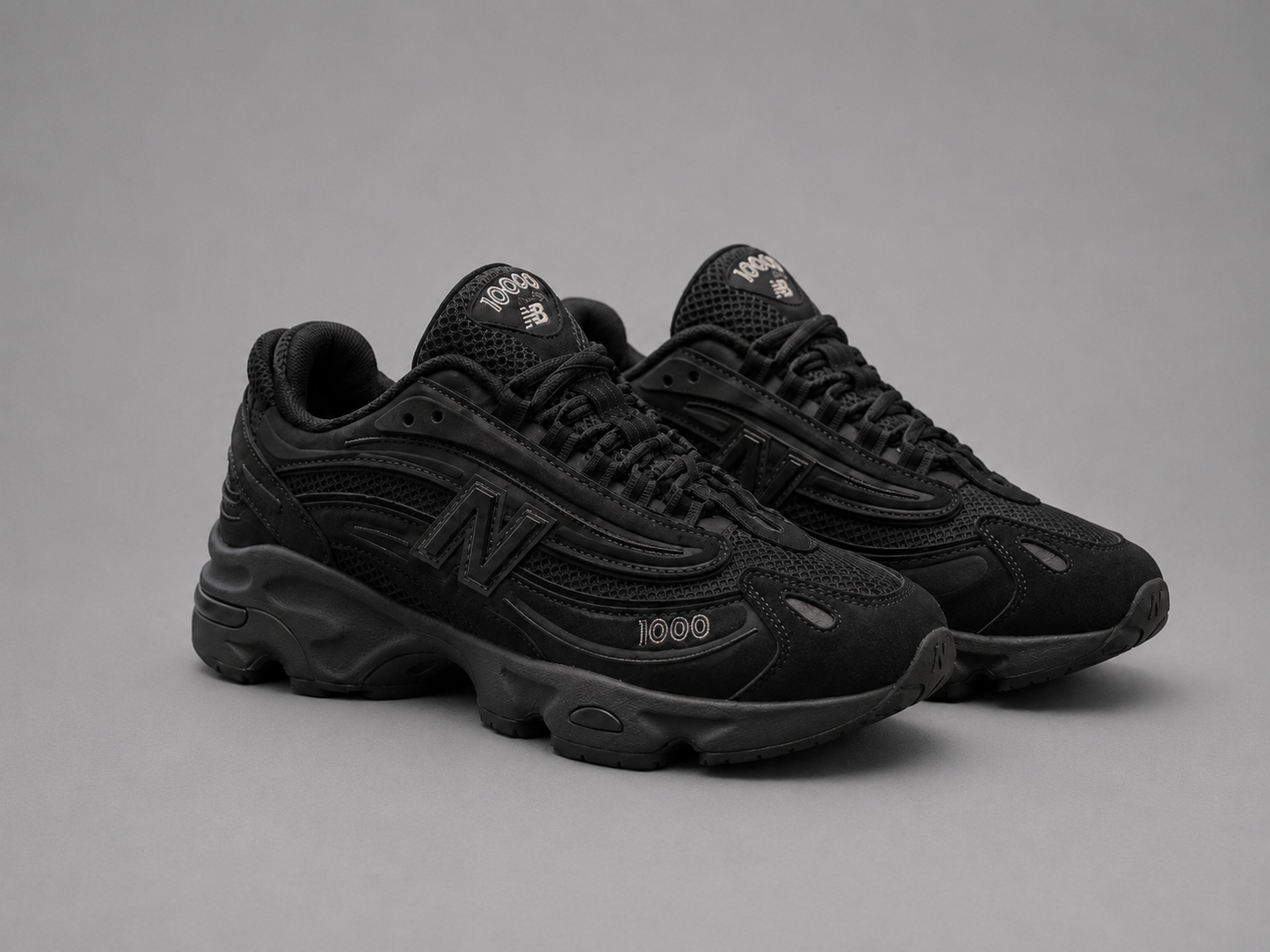 Sneakers Damă Negri din Piele Întoarsă, Talpă Groasă, Model Premium Fashion