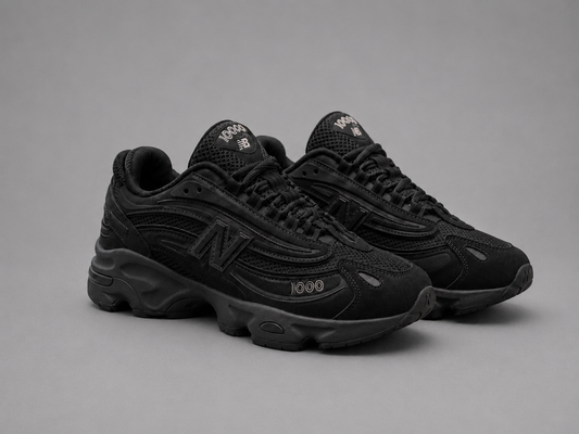 Sneakers Damă Negri din Piele Întoarsă, Talpă Groasă, Model Premium Fashion