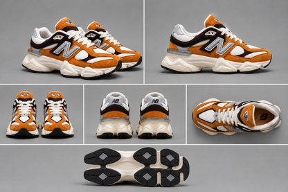 Sneakers Damă Portocaliu Premium, Talpă Groasă, Piele Întoarsă,