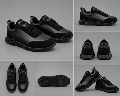 Pantofi Casual Bărbați Negri All Black, Confort Premium