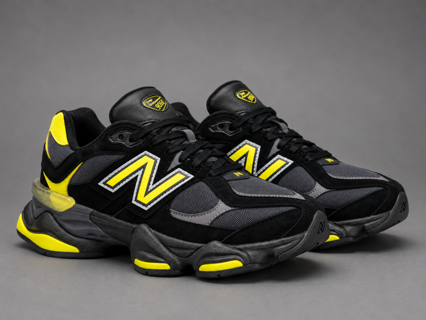 Sneakers Bărbați Black Neon – Design Sport-Urban, Accente Galben Neon și Talpă Confortabilă cu Absorbție a Șocurilor