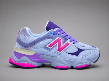 Sneakers Damă Lavender Sky – Design Sport-Urban, Accente Roz Neon și Talpă Confortabilă cu Absorbție a Șocurilor