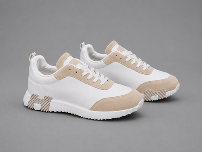 Pantofi Casual Bărbați Alb-Bej, Design Modern și Confortabil,