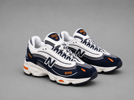 Sneakers Damă Alb-Albastru Premium, Talpă Groasă, Model Casual sport