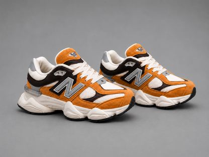 Sneakers Damă Portocaliu Premium, Talpă Groasă, Piele Întoarsă,