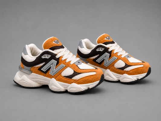 Sneakers Damă Portocaliu Premium, Talpă Groasă, Piele Întoarsă,