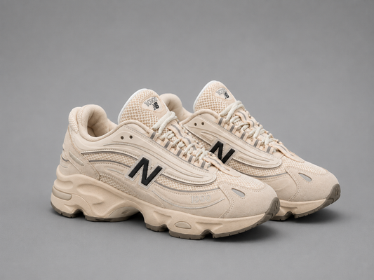 Sneakers Damă Bej Crem cu Talpă Groasă,din Piele Întoarsă Model Fashion Premium, Confortabili și Moderni,