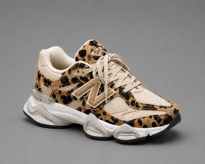 Sneakers Damă Animal Print Bej, Talpă Groasă, Stil Urban, Confort Premium