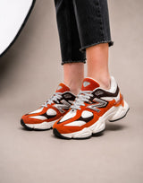 Sneakers Damă Portocaliu-Alb, Talpă Groasă, Design Urban, Confort Premium