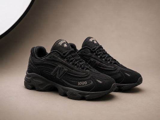 Sneakers Damă Negri din Piele Întoarsă, Talpă Groasă, Model Premium Fashion