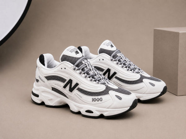 Sneakers Damă Albi cu Gri, Talpă Groasă, Model Fashion Premium, Confortabili și Moderni
