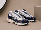 Sneakers Damă Alb-Albastru Premium, Talpă Groasă, Model Casual sport