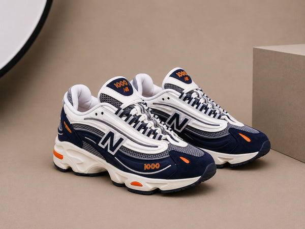 Sneakers Damă Alb-Albastru Premium, Talpă Groasă, Model Casual sport