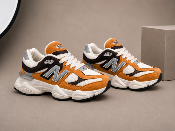 Sneakers Damă Portocaliu Premium, Talpă Groasă, Piele Întoarsă,