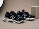 Sneakers unisex Negru-Gri Premium, Talpă Groasă, Piele Întoarsă,