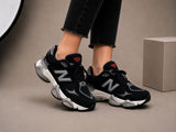 Sneakers unisex Negru-Gri Premium, Talpă Groasă, Piele Întoarsă,