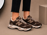 Sneakers Damă Maro Ciocolatiu Premium, Piele Întoarsă, Talpă Groasă,