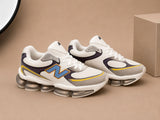 Sneakers Bărbați Alb Multicolor Premium, Talpă Air Confort,