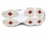 Pantofi Sport Bărbați Alb-Gri cu Accente Roșii, Talpă Confort Premium,