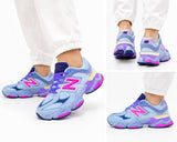 Pantofi Sport Damă Casual Mov-Lila cu Accente Roz, Talpă Confort,