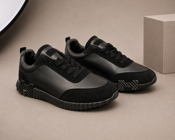 Pantofi Casual Bărbați Negri All Black, Confort Premium