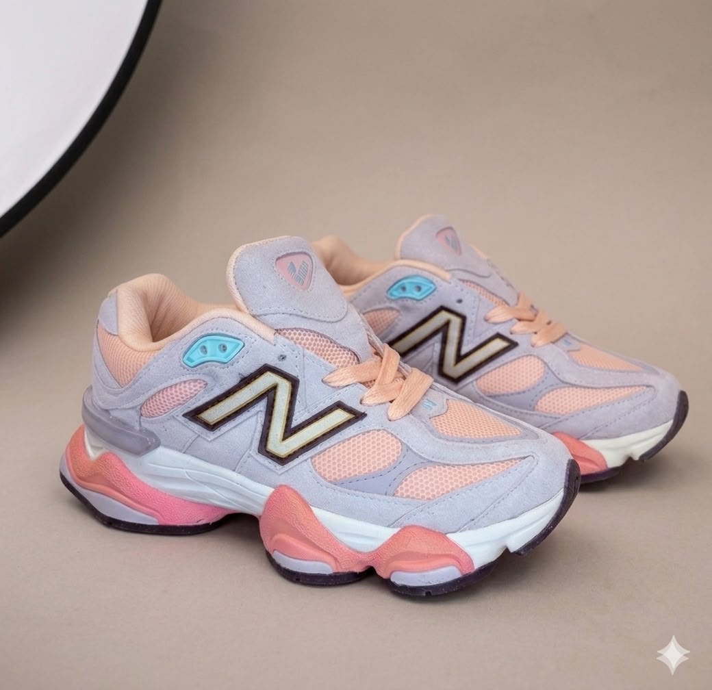 Sneakers Damă Roz Somon Premium, Talpă Groasă, Piele Întoarsă,