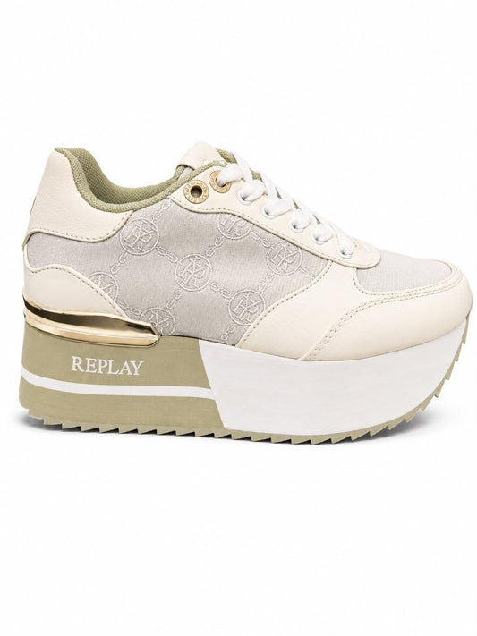 Pantofi Casual Damă Bej cu Platformă Înaltă