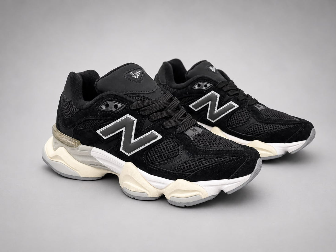 Sneakers Bărbați Negri Premium cu Piele Întoarsă și Talpă Air Cushion