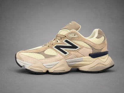 Sneakers Damă Beige & Cream – Design Urban Modern, Accente Negre și Talpă Confortabilă cu Absorbție a Șocurilor