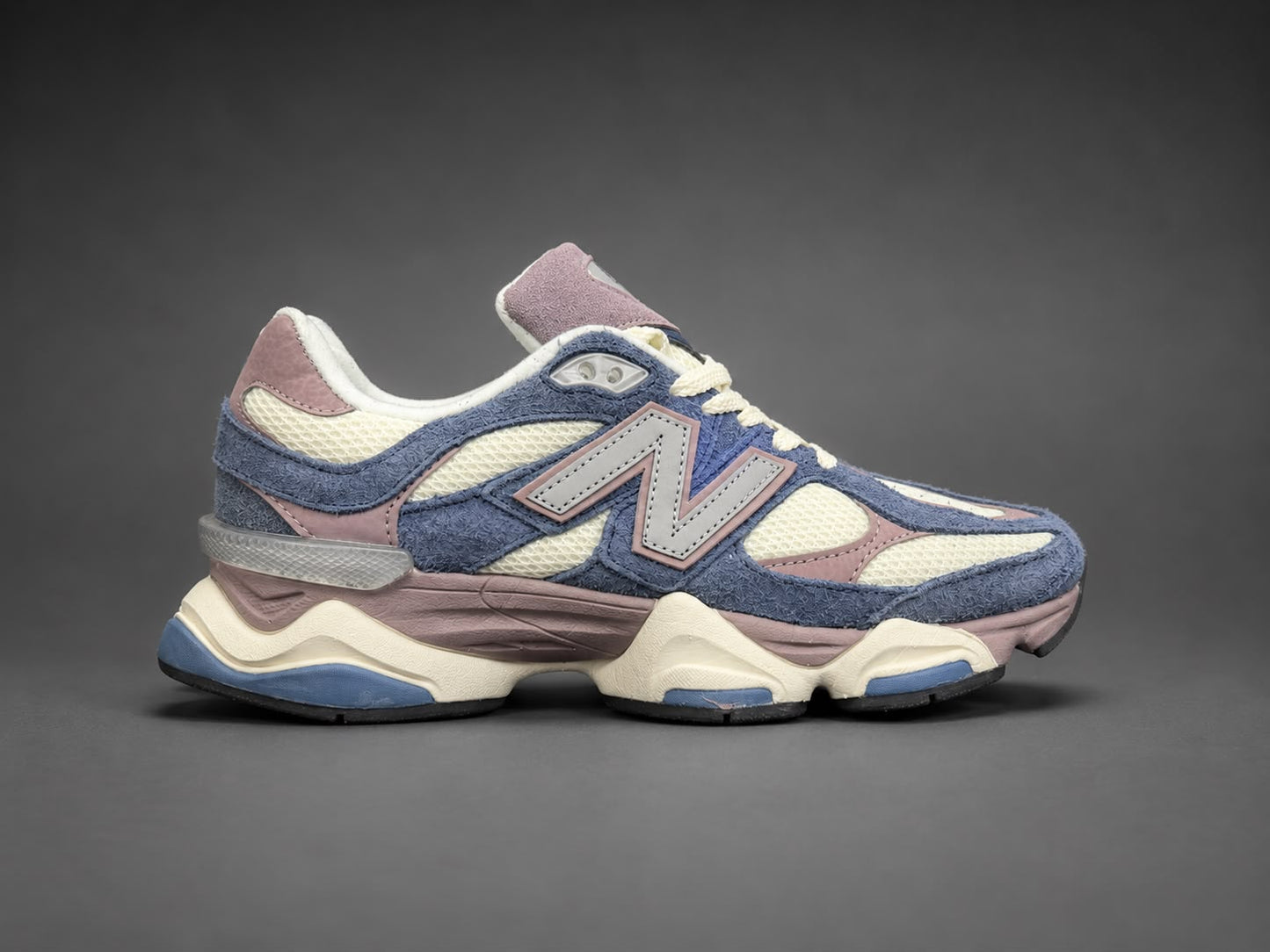 Sneakers Damă Blue & Purple – Design Urban Modern, Accente Crem și Talpă Confortabilă cu Absorbție a Șocurilor