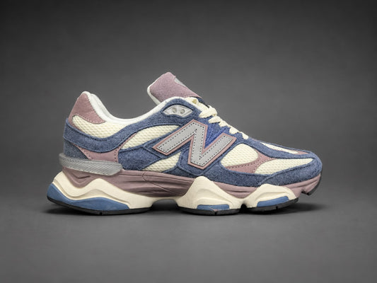 Sneakers Damă Blue & Purple – Design Urban Modern, Accente Crem și Talpă Confortabilă cu Absorbție a Șocurilor
