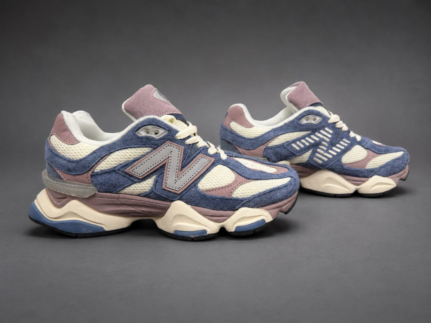 Sneakers Damă Blue & Purple – Design Urban Modern, Accente Crem și Talpă Confortabilă cu Absorbție a Șocurilor