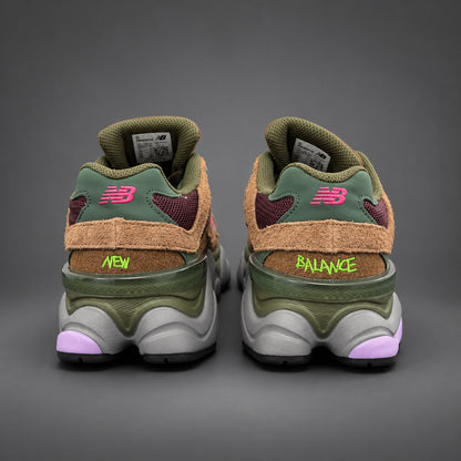 Sneakers Damă Multicolor – Maro, Verde & Roz, Design Urban Modern