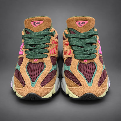 Sneakers Damă Multicolor – Maro, Verde & Roz, Design Urban Modern