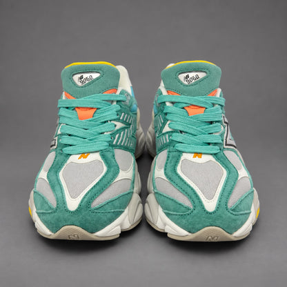 Sneakers Damă Verde & Alb – Design Urban Modern, Accente Galbene și Talpă Robustă