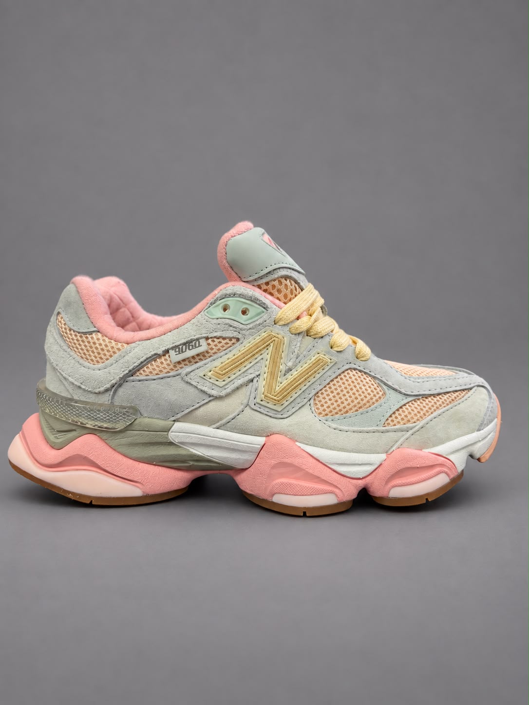 Sneakers Damă Verde Pastel & Roz – Design Urban Modern, Accente Aurii și Talpă Robustă